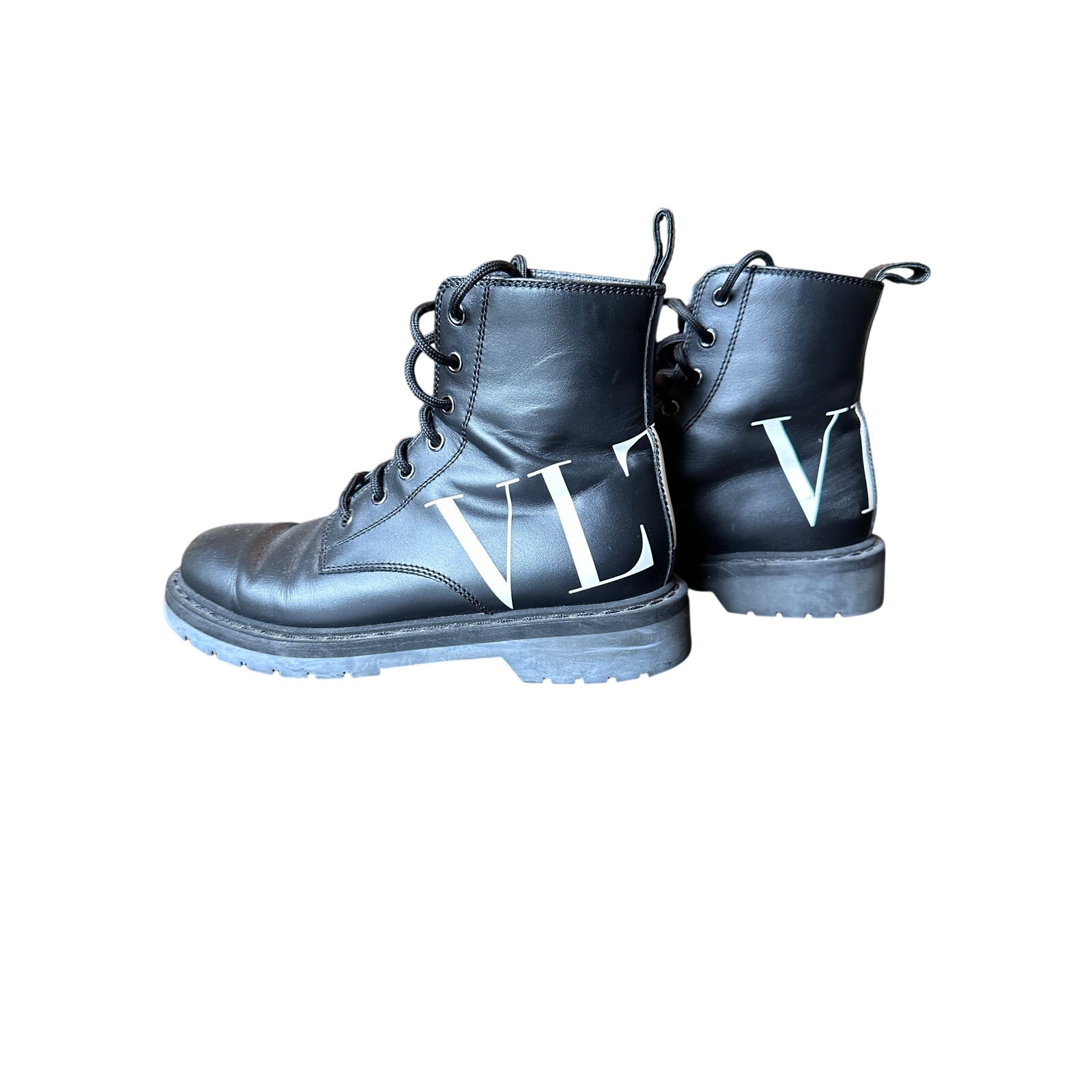 Authentic Valentino Garavani Vltn Combat Boots Size 39 (Fits Us 88.5)